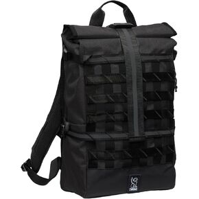 Chrome Industries Barrage 22L Black Roll-Top Backpack – Water Resistant Bag for Work, School, Travel – Features Cargo Net & Laptop Pocket
