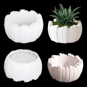 FineInno Round Bowl Resin Mold Irregular Storage Box Silicone Molds Candle Holder Epoxy Molds for DIY Plant Pot Jewelry Container Home Decor