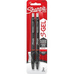 Sharpie S-Gel, Comfort Grip Gel Pens, 0.7mm Medium Point, Red Ink, 2 Count
