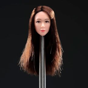 1/12 Scale Female Head Sculpt,Europen Beauty Planted Hair Head Carved Carving for 6 inches Phicen TBLeague Action Figure Body