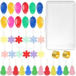 Needle Threaders, 38 Pcs Needle Nhreaders for Hand Sewing with Clear Case for Needlework, Sewing Machines, Embroidery and Cross Stitch