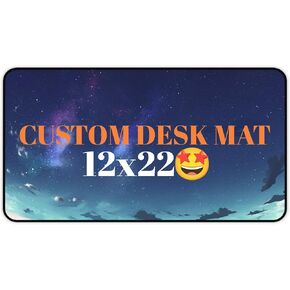 Custom Mouse Pad Custom Desk Pads with Photo Logo Text Picture Personalized Mouse Mat Customized Desk Mats Made in USA (12" × 22"（Rectangle）)