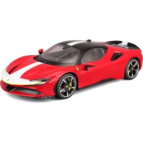 Bburago B18-16911 Ferrari Signature SF90 STRADALE Super Car Die Cast, Red, L