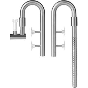 Stainless Steel Lily Pipe Set – Premium Inflow & Outflow with Detachable Skimmer – Fish & Shrimp Safe, Easy Maintenance (17mm for 16/22mm (5/8'' i.d.) tubing)