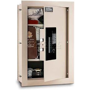 Mesa Safe Company Model MAWS2113E Electronic Wall Safe, Cream