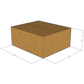 14" x 12" x 6" Corrugated Boxes 32 ECT (Pack of 5-14x12x6) | Quality Moving Boxes. Great for Shipping Boxes for Business, Office or Home.