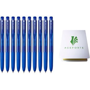 Uni-Ball Signo RT1 0.28mm - Smooth Ink Flow Gel pen, Retractable Gel Ink Pen, Ultra Micro Point, Blue - Pack of 10, Sticky Notes Value Set