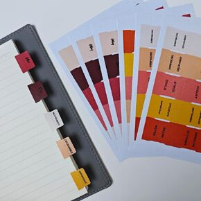 Monthly Tabs Calendar Stickers Monthly Calendar Stickers Tabs Adhesive Index Tabs for Planners, Journal, Notebook, Agendas and Organizers, Office Supplies (Autumn)