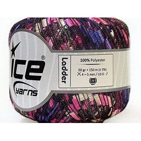 Purple Pink Ladder Ribbon Yarn Ice Trellis Railroad 34027