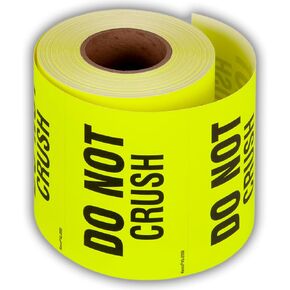 Kenco 3" X 5" Do not Crush Fluorescent Shipping Label Stickers for Shipping and Packing - 500 Adhesive Labels Per Roll