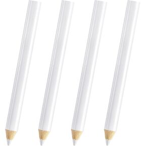 4 Pcs Sewing Pencil for Fabric, White Tailor Marker Pencils, Erasable Fabric Chalk Pencil, Marking and Tracing Tool for Quilting Dressmaker Craft