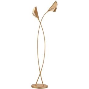 SAFAVIEH FLL4027A Lighting Collection Merrigan Ginkgo Gold Leaf Floor Lamp