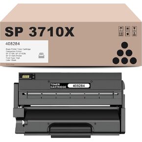 SP 3710X Toner Cartridge Replacement for Ricoh 408284 SP 3710X 3710DN Print Cartridge (1-Pack, Black)