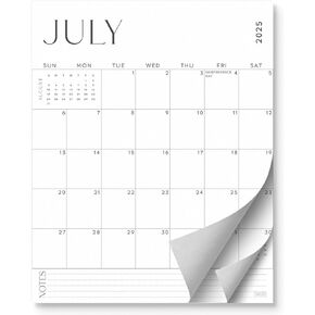 S&O Modern Magnetic Fridge Calendar from July 2025-Dec 2026 - Tear-Off Refrigerator Calendar to Track Events & Appointments - 18 Month Magnetic Planner for Fridge for Easy Planning-9.6x12 in.