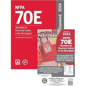(NFPA) 70E Standard for Electrical Safety in The Workplace 2024 Edition with BBI Fast Tabs 2024 DSS