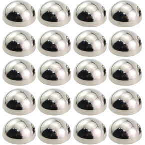 Caishun 20 Sets Dome Shoe Stud 15x8mm Silver Screw Bag Bottom Anti Friction Foot Bolt Luggage Leather Goods Hardware Decorative Accessories DIY Rivet Zinc Alloy Fastener Clothes Spikes