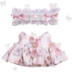 Doll Clothes Princess Dress Outfit Set 2 Pieces Suitable for 17cm Dolls Dress Up Headwear Clothes