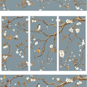 WANDIC 3 Sheets Rub on Transfer Sticker, Bird Flower Line Pattern Decorative Decal Furniture Decorative for Photo Album,Postcard Scrapbooking,15 * 30cm