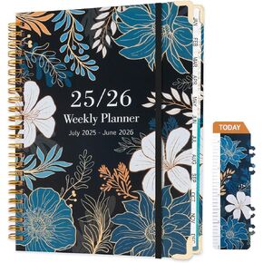 Planner 2025-2026, 12 Month Daily Weekly and Monthly Calendar Planner, Academic Agenda Journal Planners, Jul 2025 - Jun 2026, 6.5" x 8.6" Hardcover Notebook with Tabs for Office School Supplies