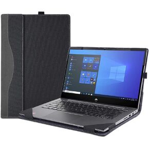 Case Cover for 13.3'' HP ProBook x360 435 G7 G8 G9 G10 Laptop，2 in 1 Separable Protective Shell PU Leather Notebook Bag Sleeve Accessory with Pen Holder (Wine red)