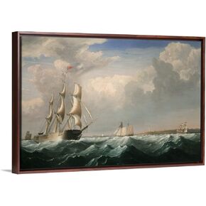 Paint by Numbers for Beginner, DIY Acrylic Painting Kits for Adults & Kids,Drawing with Brushes,Acrylic Pigment Decor Decorations Gifts, — Sailing Ships Off The New England Coast