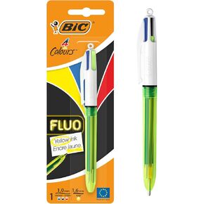 BIC 4 Colour Fluo Black/Blue/Red/Yellow Highlighter Pack 12