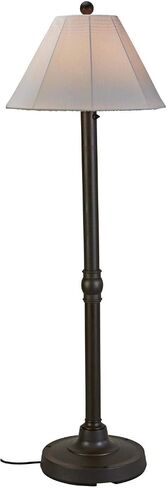 Patio Living Concepts 56097 Malibu Outdoor Floor Lamp with Resin Body and Natural Canvas Sunbrella Shade Cover in Saudi Arabia