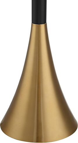 Possini Euro Design Piazza Mid Century Modern Glam Style Torchiere Floor Lamp 72.5" Tall Black Antique Brass Metal White Glass Shade for Living Room Reading House Bedroom Home Office in Saudi Arabia
