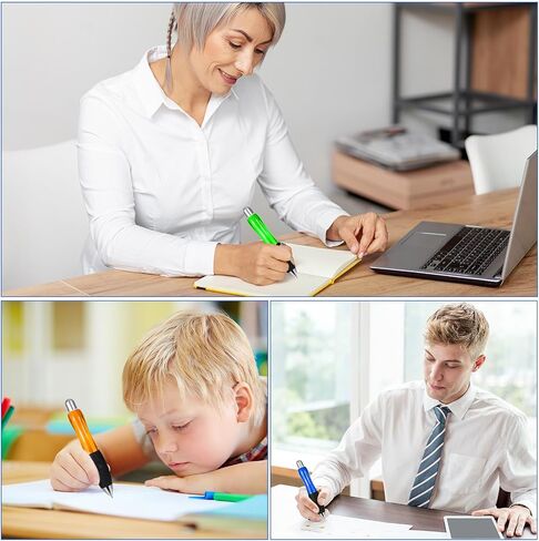 Sibba ثقيلة أرجل الحبر أقل 3 أجهزة كمبيوتر كبيرة من الدهون الدهون المساعدات كبيرة قبضة أقلام الدهون مستلزمات 18 pcs لإعادة تعبئة هزة هزة النفق الرسغي الضعيف المكتب الضعيف اليد (الأزرق الأحمر الأسود) in Saudi Arabia