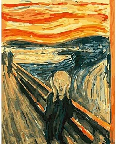 The Scream - Edvard Munch - Paint by Number Kit - 16"x20" (40x50cm) - DIY Acrylic Painting Home Decor in Saudi Arabia