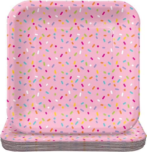HOME & HOOPLA Retro Party Supplies - Roller Skate Shaped Paper Dessert Plates for 16 Guests in Saudi Arabia