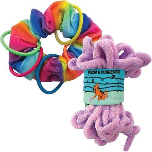 KONG Active Cat Toys – 2 Pack – Durable Interactive Cat Toy Set for Indoor Cats – Promotes Exercise, Hunting Instinct & Play (Scrunchie/Pull-A-Partz Yarnz) in Saudi Arabia