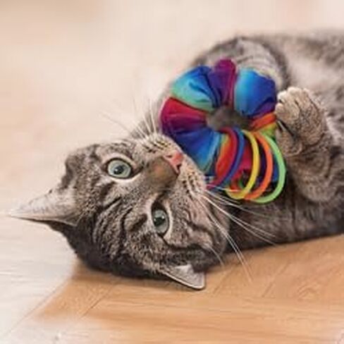 KONG Active Cat Toys – 2 Pack – Durable Interactive Cat Toy Set for Indoor Cats – Promotes Exercise, Hunting Instinct & Play (Scrunchie/Pull-A-Partz Yarnz) in Saudi Arabia
