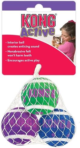KONG Active Cat Toys – 2 Pack – Durable Interactive Cat Toy Set for Indoor Cats – Promotes Exercise, Hunting Instinct & Play (Scrunchie/Pull-A-Partz Yarnz) in Saudi Arabia