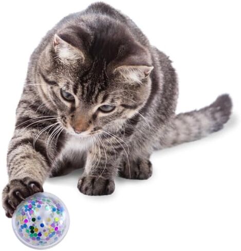 Kong Active Cat Toys-2 Pack-DANETACTACT CAT TOY للقطط الداخلية-تعزز التمرين ، غريزة الصيد واللعب (Scrunchie/Pull-a-partz Yarnz) in Saudi Arabia