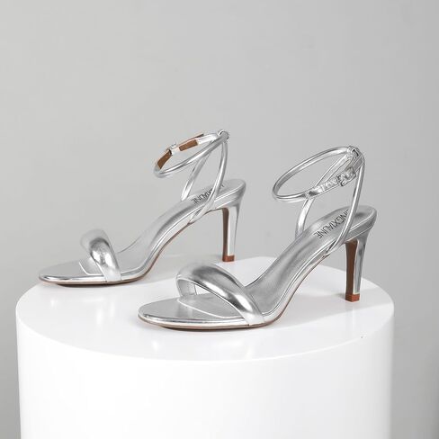 Gold Heels for Women Open Toe Strappy High Heels Sandals Fashionable Elegant Sexy Shoes Size 9.5 in Saudi Arabia