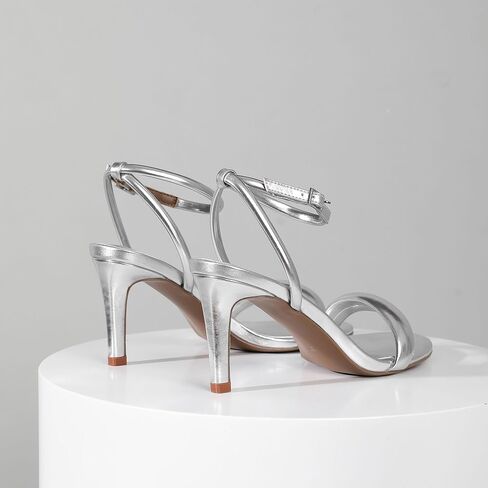 Gold Heels for Women Open Toe Strappy High Heels Sandals Fashionable Elegant Sexy Shoes Size 9.5 in Saudi Arabia