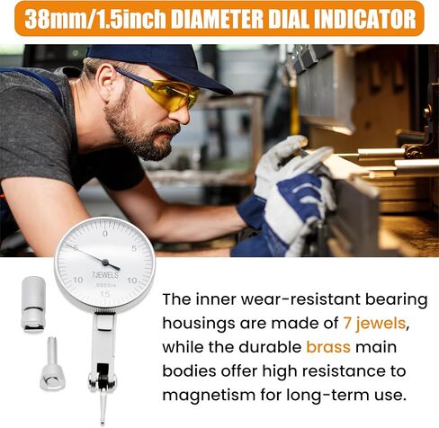 Dial Test Indicator 7 Jewels Dial Indicator Gauge Range 0.03’’Graduation 0.0005’’ 0-15-0 Scale in Kuwait