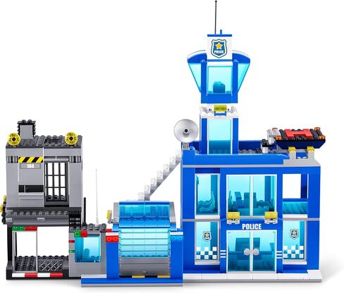 MAX Adventure Police Headquarters Playset (822 Pieces) Building Bricks Toys for Kids 5+ Create Vehicles and More UNbox Discover in Saudi Arabia