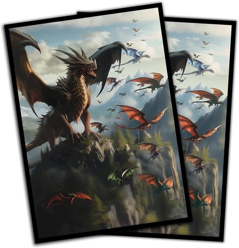Assassin Black/Red Splatter Card Game Sleeves - 100 Pack - Compatible with MTG and Other TCGs - Perfect for MTG Assassin Decks in Saudi Arabia
