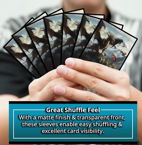 Assassin Black/Red Splatter Card Game Sleeves - 100 Pack - Compatible with MTG and Other TCGs - Perfect for MTG Assassin Decks in Saudi Arabia