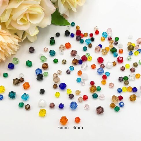 2880pcs 4mm Bicone Crystal Beads ، حبات زجاجية صغيرة ذات جوانب صغيرة لصنع المجوهر in Kuwait