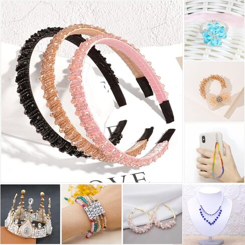 2880pcs 4mm Bicone Crystal Beads ، حبات زجاجية صغيرة ذات جوانب صغيرة لصنع المجوهر in Kuwait