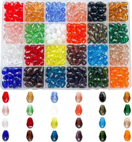 2880pcs 4mm Bicone Crystal Beads ، حبات زجاجية صغيرة ذات جوانب صغيرة لصنع المجوهر in Kuwait