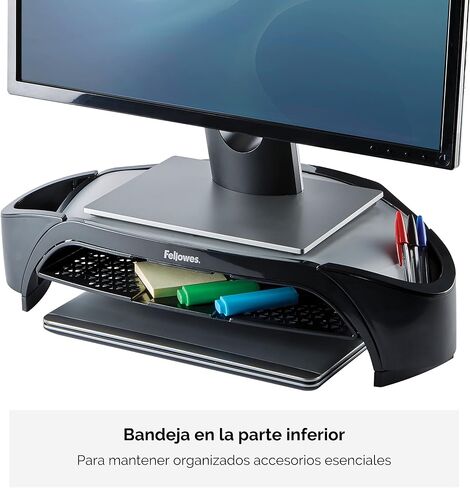 Formes® Smart Suites ™ Monitor Riser Plus ، 4 "H X 18 13/16" W × 13 "D ، Black in Saudi Arabia
