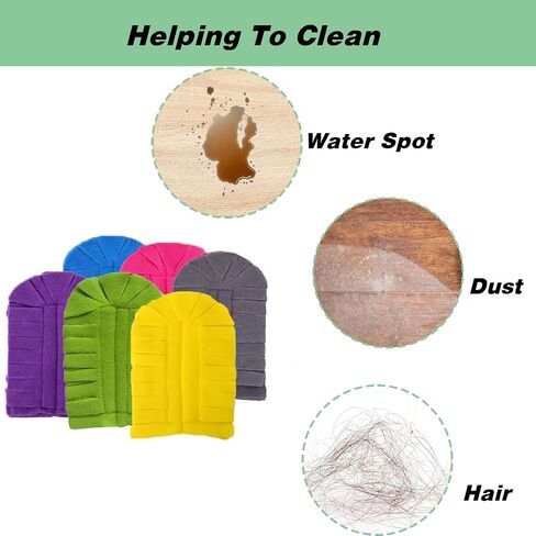 14 Pcs Duster Refill Fleece Refills for Swiffer, Hand Dusters Cleaning Reusable Duster Pads for Ceiling Fan, Washable Dusters for Window, Sofa and Flooring, Rainbow Colors in Saudi Arabia