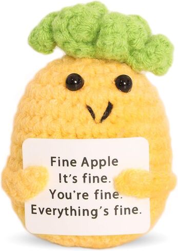 1PCS Funny Crochet Positive Potato: Handmde Emotional Support Pickle Gifts Encouragement Support Vegetables Knitted Dolls for Birthday Christmas Girls Gifts Party Decor-Miss Potato in Saudi Arabia