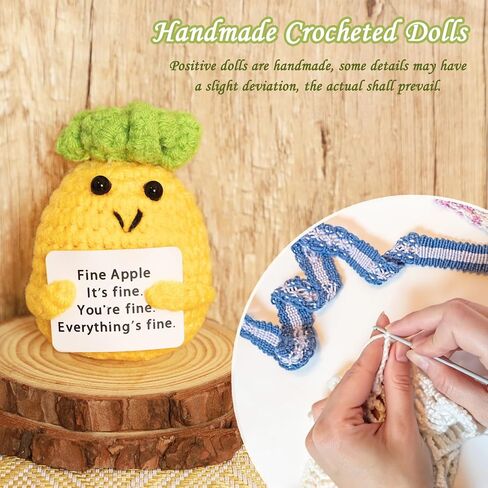 1PCS Funny Crochet Positive Potato: Handmde Emotional Support Pickle Gifts Encouragement Support Vegetables Knitted Dolls for Birthday Christmas Girls Gifts Party Decor-Miss Potato in Saudi Arabia