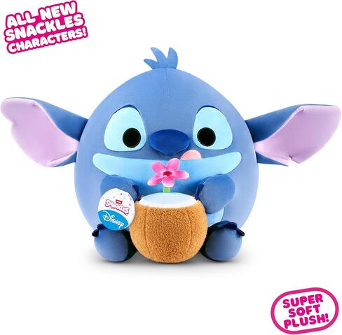 Snackles Disney 14-inch Plush (Stitch) by ZURU, Plush with Snack Accessory in Saudi Arabia