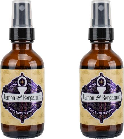 Royal Throne Dropper 4 Ounce Glass Bottle Scented Toilet Bowl Bathroom Spritz Spray, Lavender & Mint, Purple in Saudi Arabia